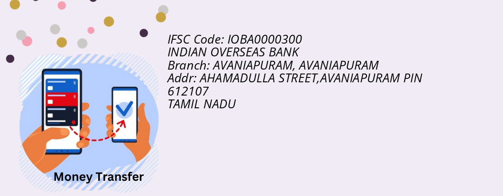 Find INDIAN OVERSEAS BANK IFSC Code AVANIAPURAM - AVANIAPURAM Branch