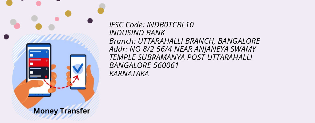 Find INDUSIND BANK IFSC Code BANGALORE - UTTARAHALLI BRANCH Branch Find INDUSIND BANK IFSC Code BANGALORE - UTTARAHALLI BRANCH Branch