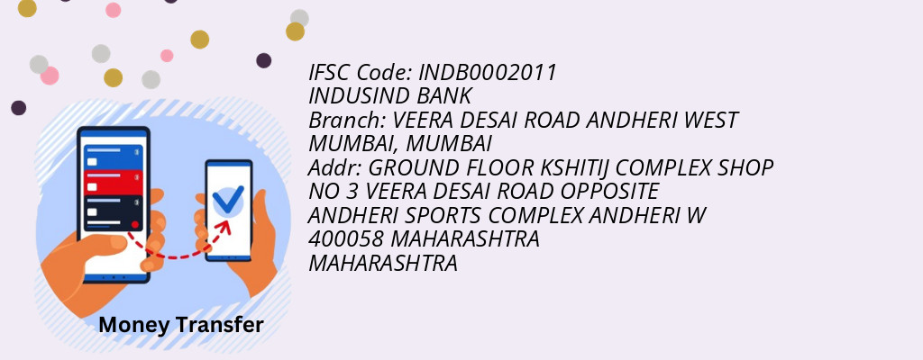 Find INDUSIND BANK IFSC Code MUMBAI - VEERA DESAI ROAD ANDHERI WEST MUMBAI Branch Find INDUSIND BANK IFSC Code MUMBAI - VEERA DESAI ROAD ANDHERI WEST MUMBAI Branch