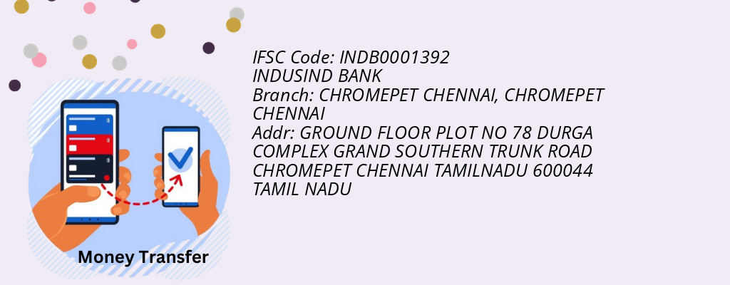 Find INDUSIND BANK IFSC Code CHROMEPET CHENNAI - CHROMEPET CHENNAI Branch