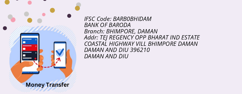 Find BANK OF BARODA IFSC Code DAMAN - BHIMPORE Branch