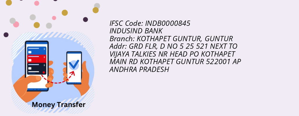 Find INDUSIND BANK IFSC Code GUNTUR - KOTHAPET GUNTUR Branch Find INDUSIND BANK IFSC Code GUNTUR - KOTHAPET GUNTUR Branch