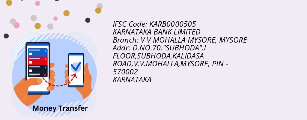 Find KARNATAKA BANK IFSC Code MYSORE - V V MOHALLA MYSORE Branch Find KARNATAKA BANK IFSC Code MYSORE - V V MOHALLA MYSORE Branch