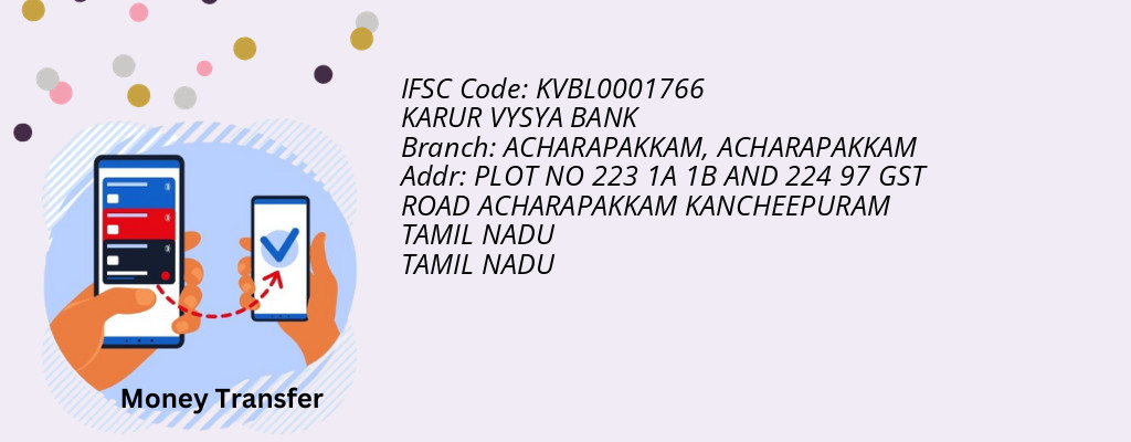 Find KARUR VYSYA BANK IFSC Code ACHARAPAKKAM - ACHARAPAKKAM Branch