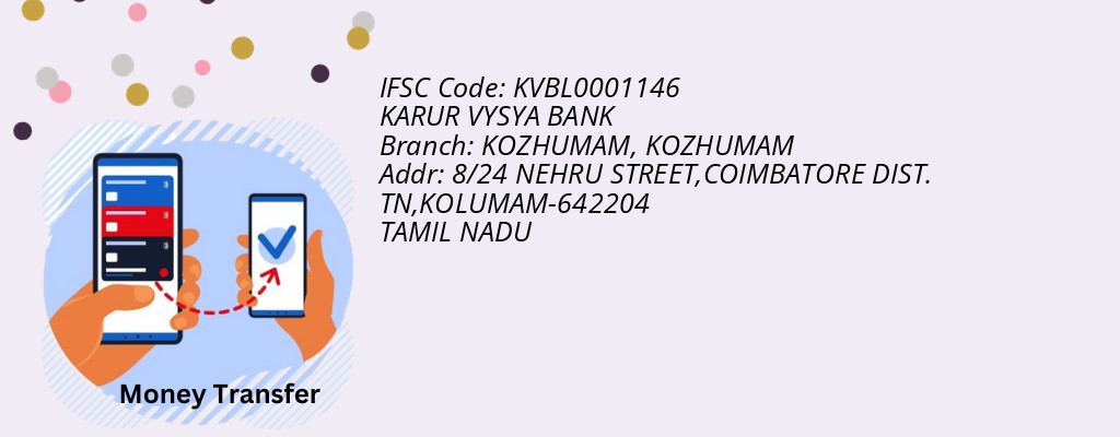 Find KARUR VYSYA BANK IFSC Code KOZHUMAM - KOZHUMAM Branch Find KARUR VYSYA BANK IFSC Code KOZHUMAM - KOZHUMAM Branch