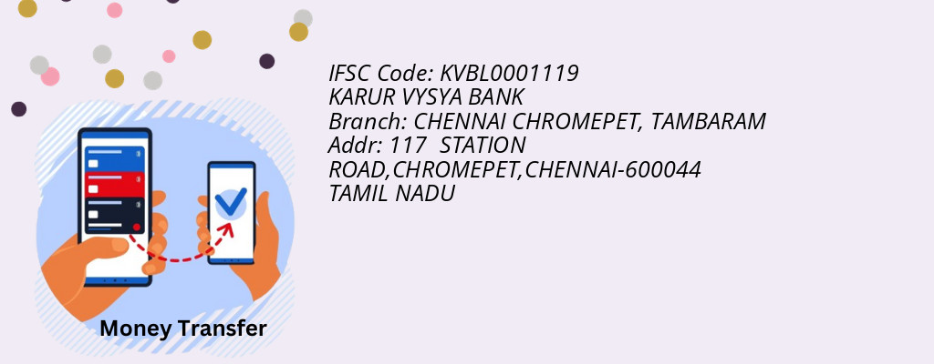 Find KARUR VYSYA BANK IFSC Code TAMBARAM - CHENNAI CHROMEPET Branch