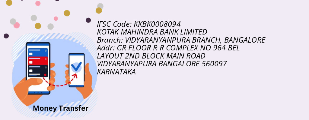 Find KOTAK MAHINDRA BANK IFSC Code BANGALORE - VIDYARANYANPURA BRANCH Branch