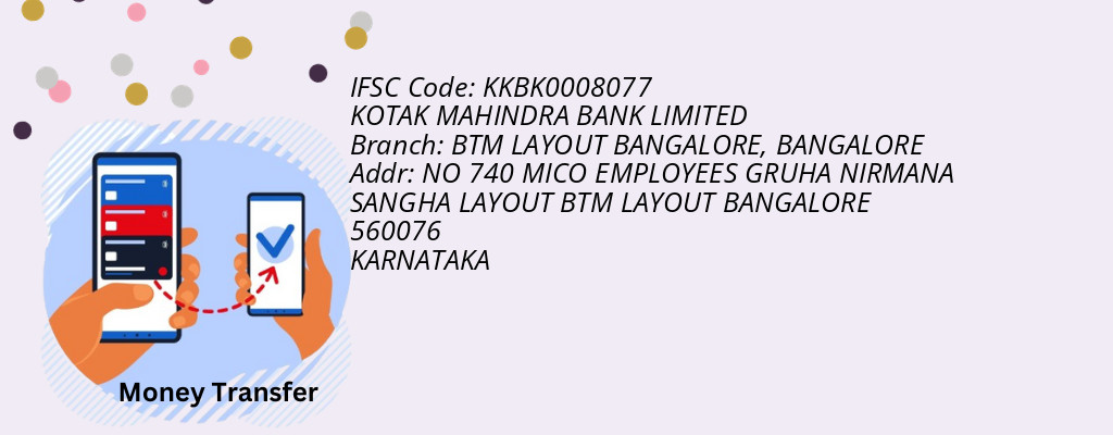 Find KOTAK MAHINDRA BANK IFSC Code BANGALORE - BTM LAYOUT BANGALORE Branch