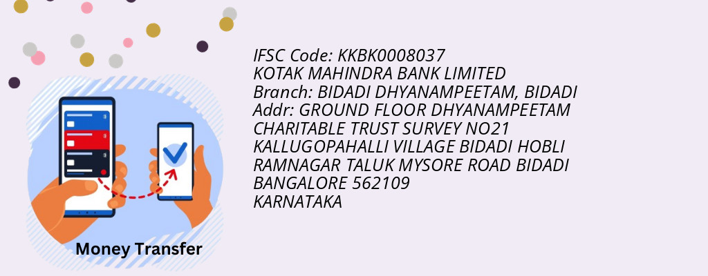 Find KOTAK MAHINDRA BANK IFSC Code BIDADI - BIDADI DHYANAMPEETAM Branch