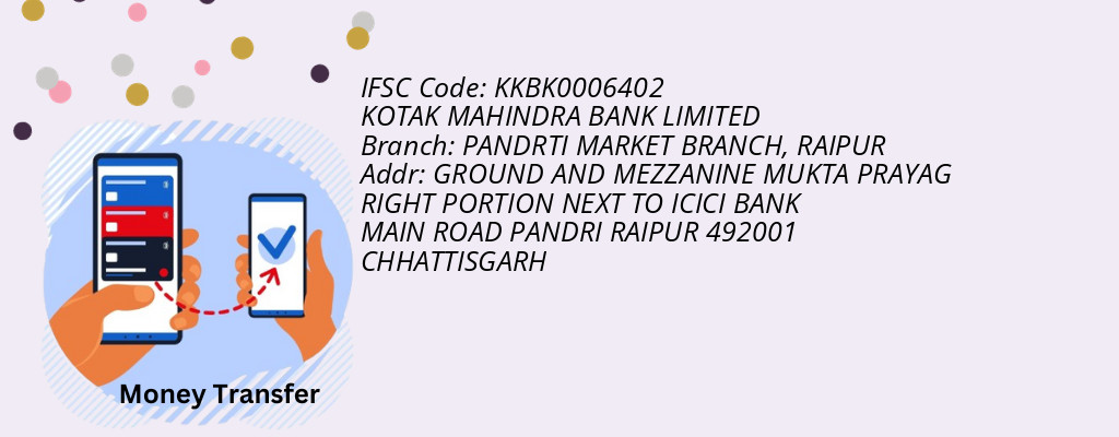 Find KOTAK MAHINDRA BANK IFSC Code RAIPUR - PANDRTI MARKET BRANCH Branch