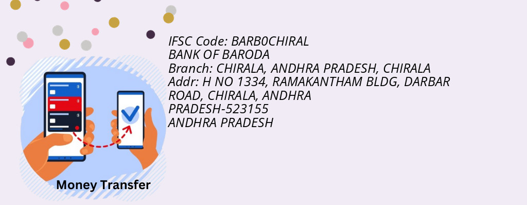 Find BANK OF BARODA IFSC Code CHIRALA - CHIRALA, ANDHRA PRADESH Branch Find BANK OF BARODA IFSC Code CHIRALA - CHIRALA, ANDHRA PRADESH Branch