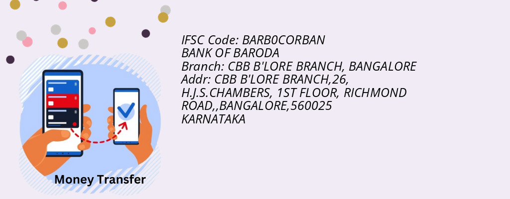 Find BANK OF BARODA IFSC Code BANGALORE - CBB B'LORE BRANCH Branch