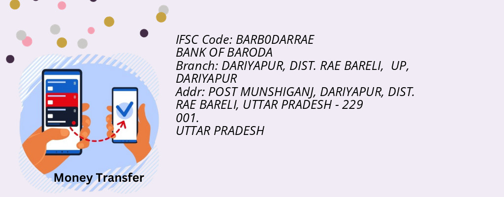 Find BANK OF BARODA IFSC Code DARIYAPUR - DARIYAPUR, DIST. RAE BARELI,  UP Branch
