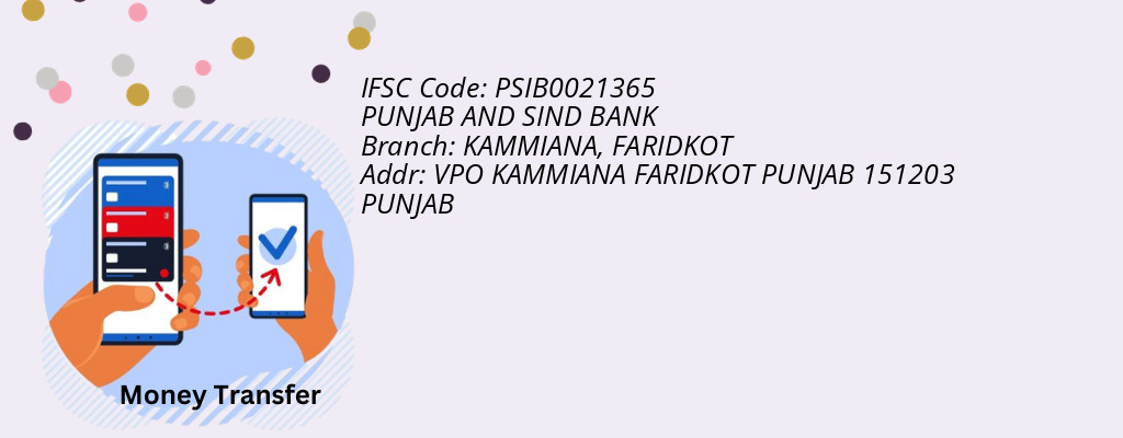 Find PUNJAB AND SIND BANK IFSC Code FARIDKOT - KAMMIANA Branch