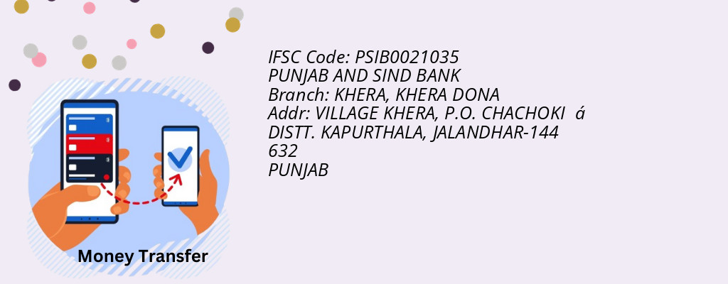 Find PUNJAB AND SIND BANK IFSC Code KHERA DONA - KHERA Branch