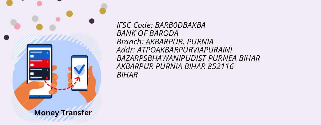 Find BANK OF BARODA IFSC Code PURNIA - AKBARPUR Branch