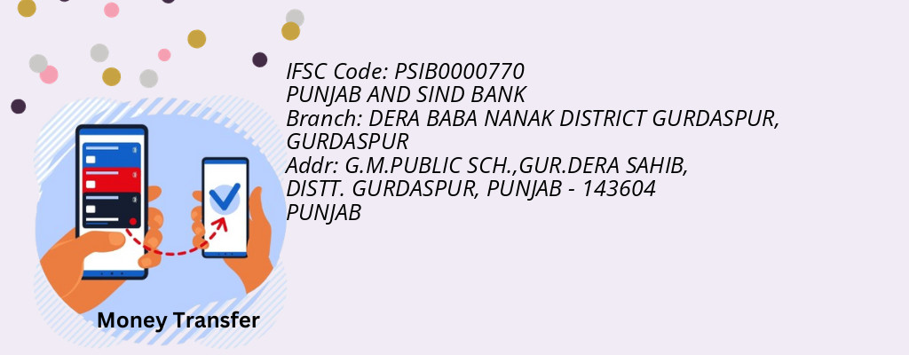 Find PUNJAB AND SIND BANK IFSC Code GURDASPUR - DERA BABA NANAK DISTRICT GURDASPUR Branch