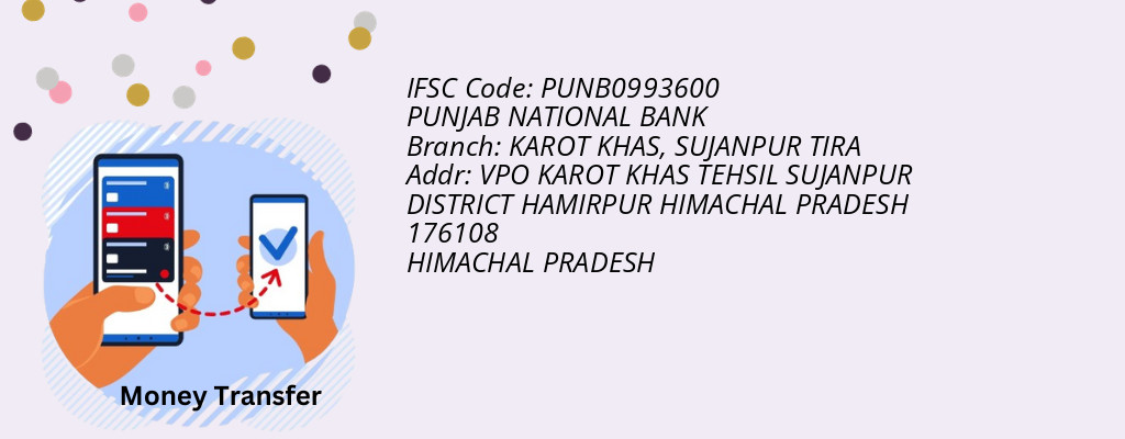 Find PUNJAB NATIONAL BANK IFSC Code SUJANPUR TIRA - KAROT KHAS Branch