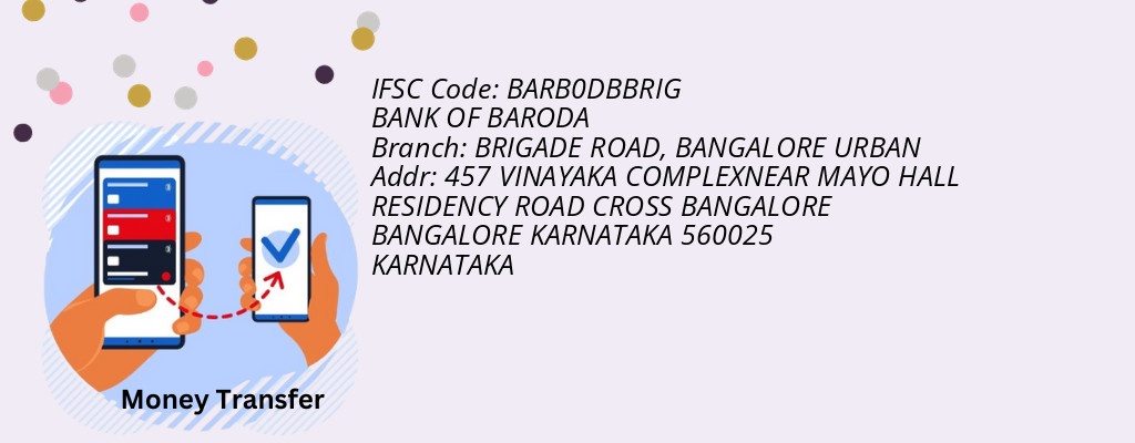 Find BANK OF BARODA IFSC Code BANGALORE URBAN - BRIGADE ROAD Branch