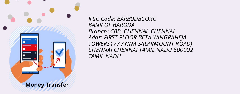 Find BANK OF BARODA IFSC Code CHENNAI - CBB, CHENNAI Branch