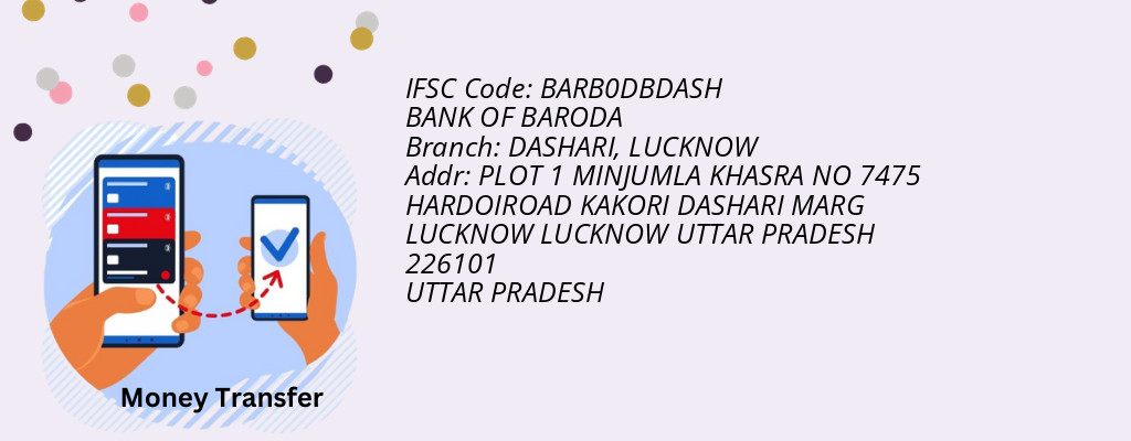 Find BANK OF BARODA IFSC Code LUCKNOW - DASHARI Branch