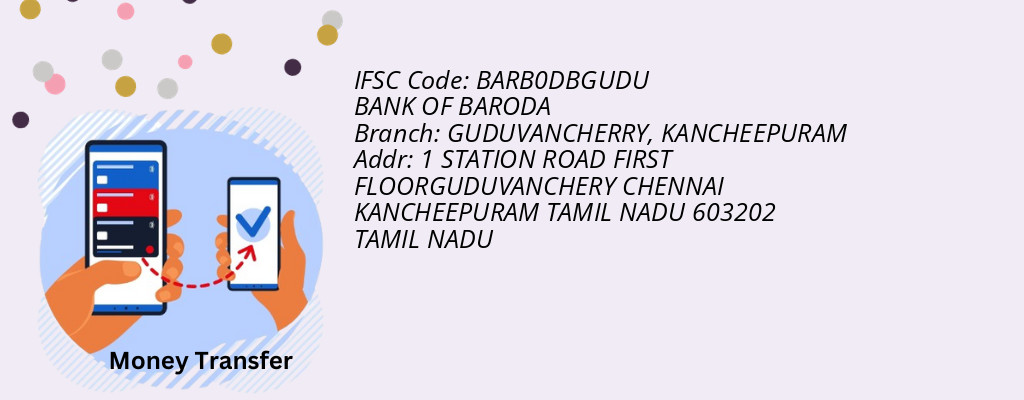 Find BANK OF BARODA IFSC Code KANCHEEPURAM - GUDUVANCHERRY Branch