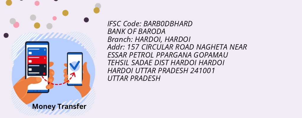 Find BANK OF BARODA IFSC Code HARDOI - HARDOI Branch