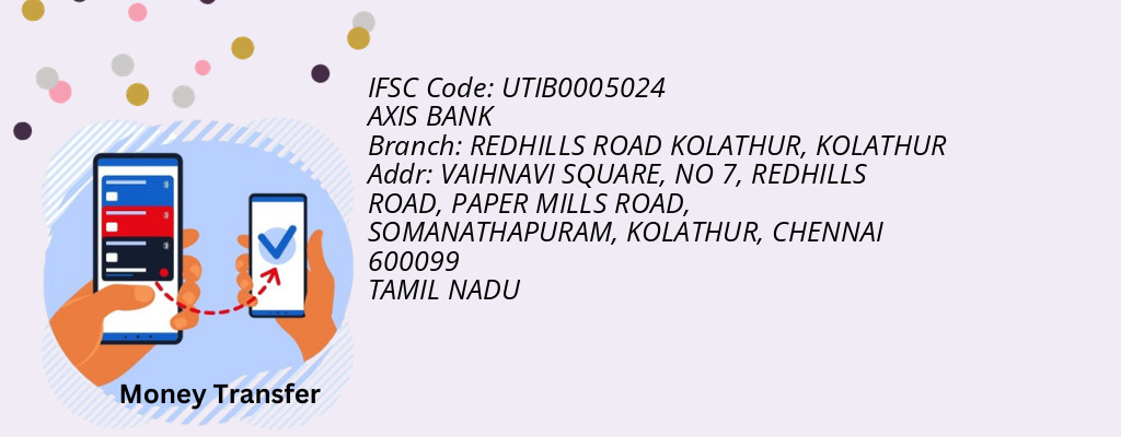 Find AXIS BANK IFSC Code KOLATHUR - REDHILLS ROAD KOLATHUR Branch