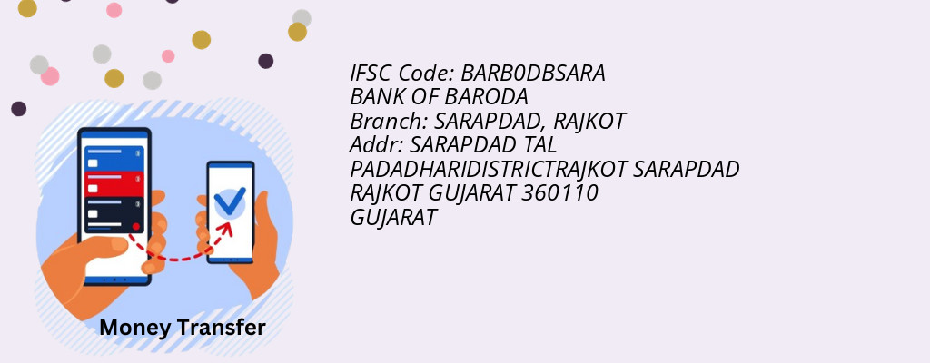 Find BANK OF BARODA IFSC Code RAJKOT - SARAPDAD Branch