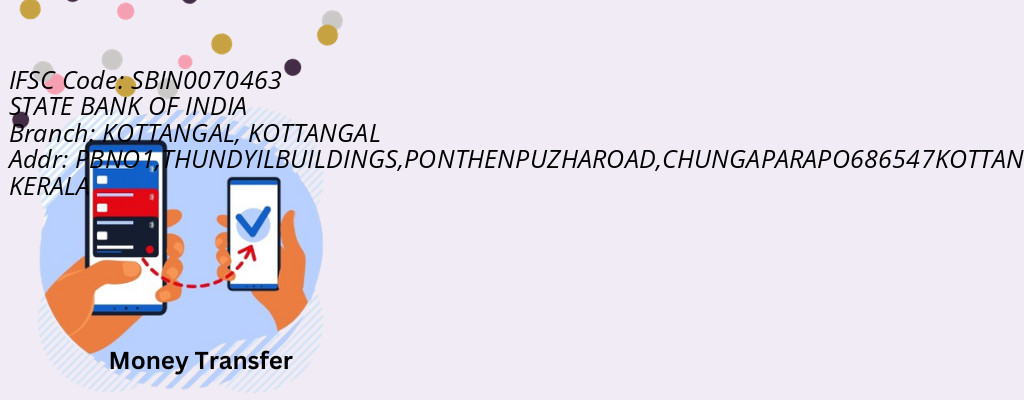Find STATE BANK OF INDIA IFSC Code KOTTANGAL - KOTTANGAL Branch