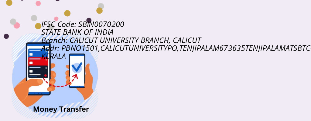 Find STATE BANK OF INDIA IFSC Code CALICUT - CALICUT UNIVERSITY BRANCH Branch