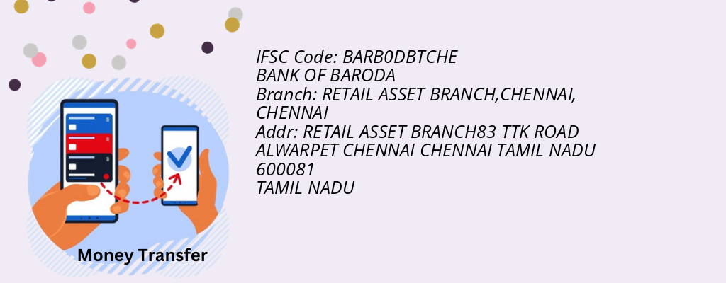 Find BANK OF BARODA IFSC Code CHENNAI - RETAIL ASSET BRANCH,CHENNAI Branch