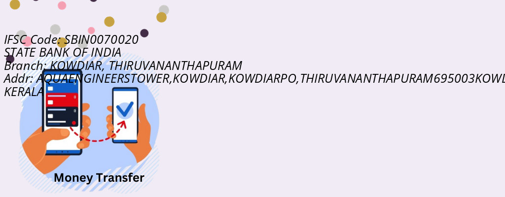 Find STATE BANK OF INDIA IFSC Code THIRUVANANTHAPURAM - KOWDIAR Branch