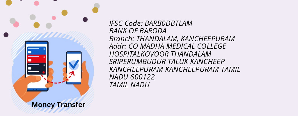 Find BANK OF BARODA IFSC Code KANCHEEPURAM - THANDALAM Branch