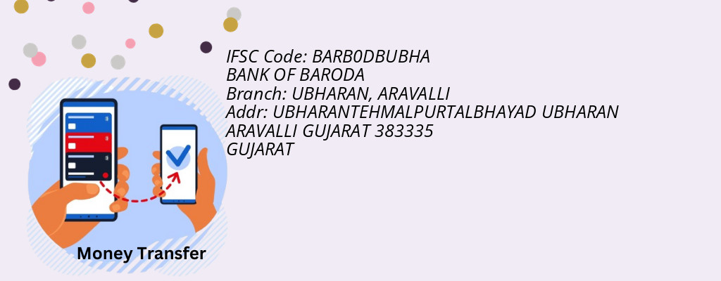 Find BANK OF BARODA IFSC Code ARAVALLI - UBHARAN Branch