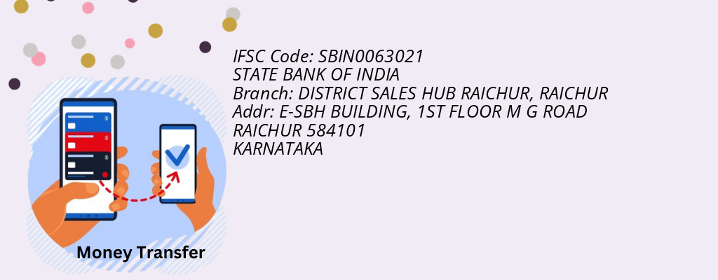 Find STATE BANK OF INDIA IFSC Code RAICHUR - DISTRICT SALES HUB RAICHUR Branch