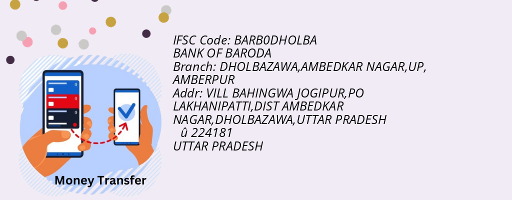 Find BANK OF BARODA IFSC Code AMBERPUR - DHOLBAZAWA,AMBEDKAR NAGAR,UP Branch