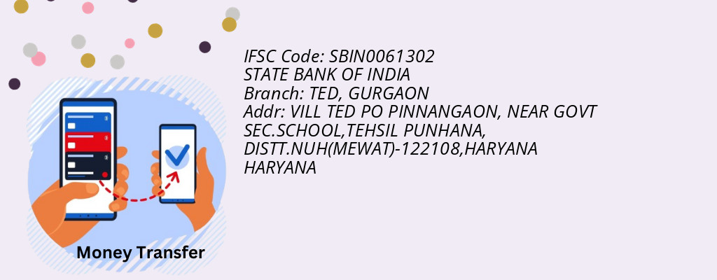 Find STATE BANK OF INDIA IFSC Code GURGAON - TED Branch