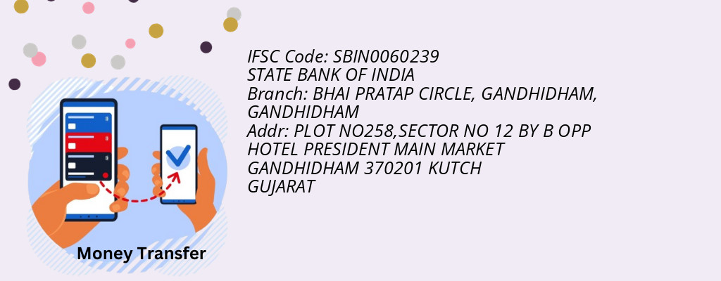 Find STATE BANK OF INDIA IFSC Code GANDHIDHAM - BHAI PRATAP CIRCLE, GANDHIDHAM Branch