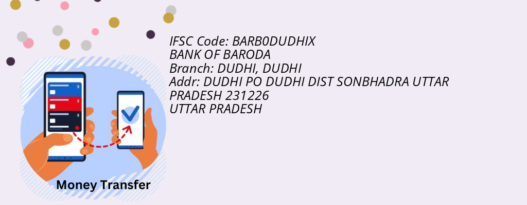 Find BANK OF BARODA IFSC Code DUDHI - DUDHI Branch