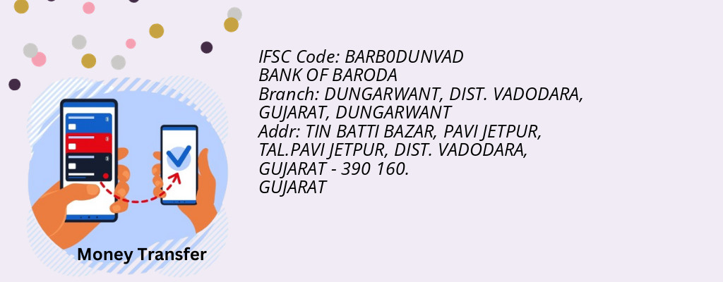 Find BANK OF BARODA IFSC Code DUNGARWANT - DUNGARWANT, DIST. VADODARA,  GUJARAT Branch