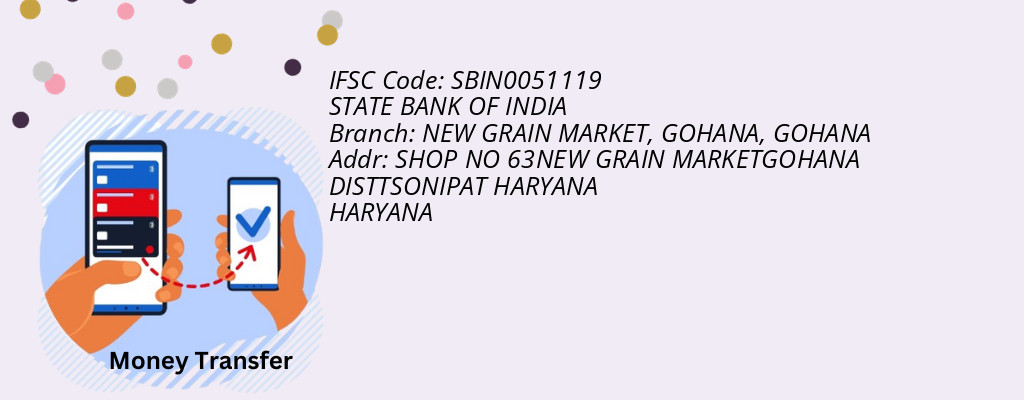 Find STATE BANK OF INDIA IFSC Code GOHANA - NEW GRAIN MARKET, GOHANA Branch