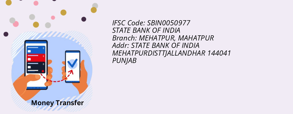 Find STATE BANK OF INDIA IFSC Code MAHATPUR - MEHATPUR Branch