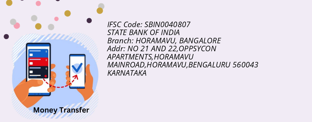 Find STATE BANK OF INDIA IFSC Code BANGALORE - HORAMAVU Branch