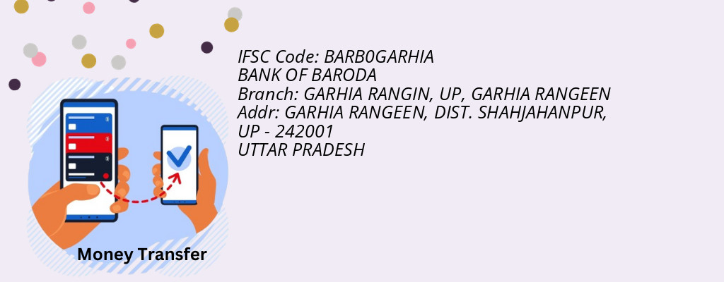 Find BANK OF BARODA IFSC Code GARHIA RANGEEN - GARHIA RANGIN, UP Branch