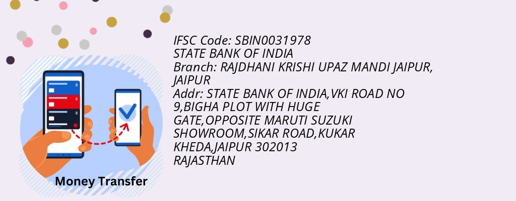 Find STATE BANK OF INDIA IFSC Code JAIPUR - RAJDHANI KRISHI UPAZ MANDI JAIPUR Branch