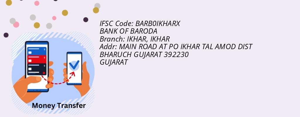 Find BANK OF BARODA IFSC Code IKHAR - IKHAR Branch