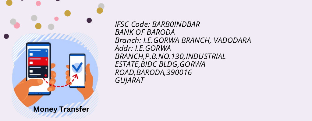 Find BANK OF BARODA IFSC Code VADODARA - I.E.GORWA BRANCH Branch