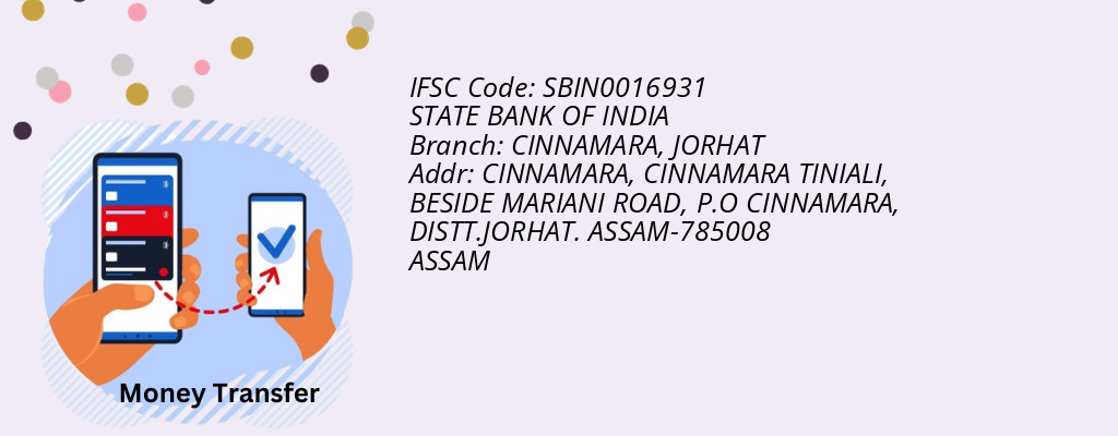 Find STATE BANK OF INDIA IFSC Code JORHAT - CINNAMARA Branch