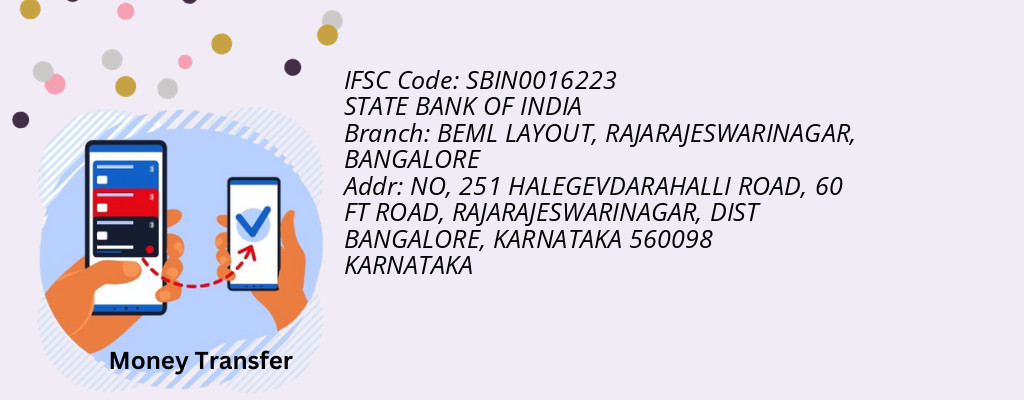 Find STATE BANK OF INDIA IFSC Code BANGALORE - BEML LAYOUT, RAJARAJESWARINAGAR Branch